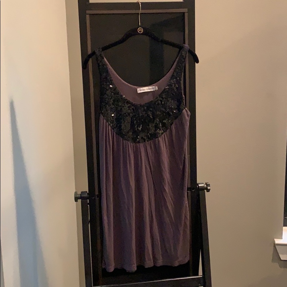 Sequin black and grey mini dress